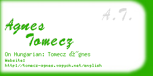 agnes tomecz business card